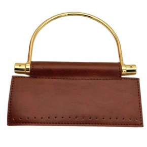 Çanta Aksesuar Suni Derili Metal Çanta Sapı İpek Model Taba Renk Light Gold Metal (Yeni Model)