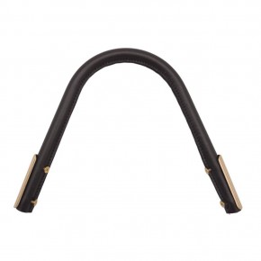 Çanta Aksesuar Suni Derili Metal Çanta Sapı Koyu Kahve Renk Light Gold Metal 1 Adet