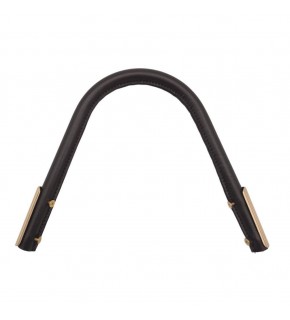 Çanta Aksesuar Suni Derili Metal Çanta Sapı Koyu Kahve Renk Light Gold Metal 1 Adet