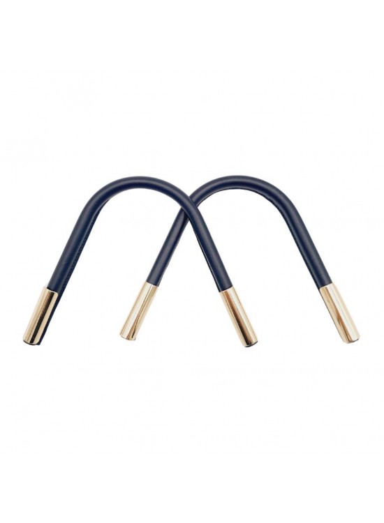 Çanta Aksesuar Suni Derili Metal Çanta Sapı Lacivert Renk Light Gold Metal Çanta Aksesuar Suni Derili Metal Çanta Sapı Lacivert Renk Light Gold Metal