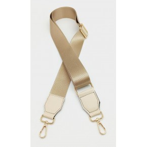 Çanta Aksesuar Suni Derili Polyester Kolon 120X4 Cm Bej Light Gold Metalli