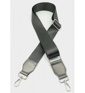 Çanta Aksesuar Suni Derili Polyester Kolon 120X4 Cm Gri Gümüş Metalli