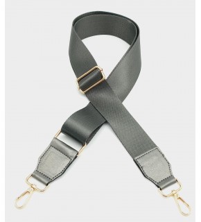 Çanta Aksesuar Suni Derili Polyester Kolon 120X4 Cm Gri Light Gold Metalli
