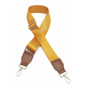 Çanta Aksesuar Suni Derili Polyester Kolon 120X4 Cm Hardal Gümüş Metalli