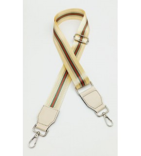 Çanta Aksesuar Suni Derili Polyester Kolon 120X4 Cm No:5 Gümüş Metalli