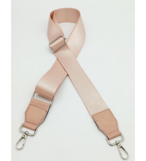 Çanta Aksesuar Suni Derili Polyester Kolon 120X4 Cm Pudra Gümüş Metalli