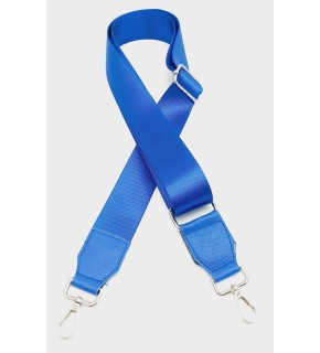 Çanta Aksesuar Suni Derili Polyester Kolon 120X4 Cm Saks Mavi Gümüş Metalli