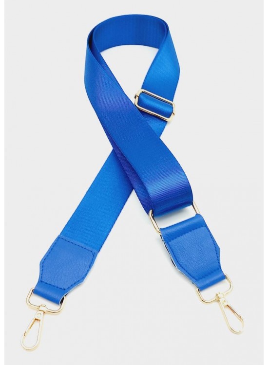 Çanta Aksesuar Suni Derili Polyester Kolon 120X4 Cm Saks Mavi Light Gold Metalli