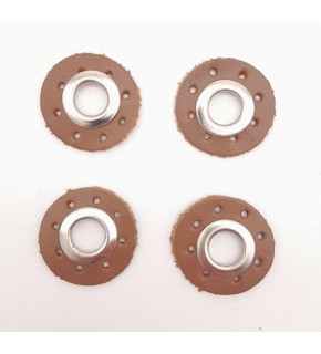 Çanta Aksesuar Sütlü Kahve Gerçek Derili 4 lü Kuşgözü Gümüş