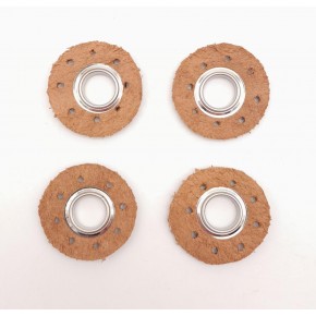 Çanta Aksesuar Sütlü Kahve Gerçek Derili 4 lü Kuşgözü Gümüş