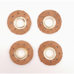 Çanta Aksesuar Sütlü Kahve Gerçek Derili 4 lü Kuşgözü Light Gold