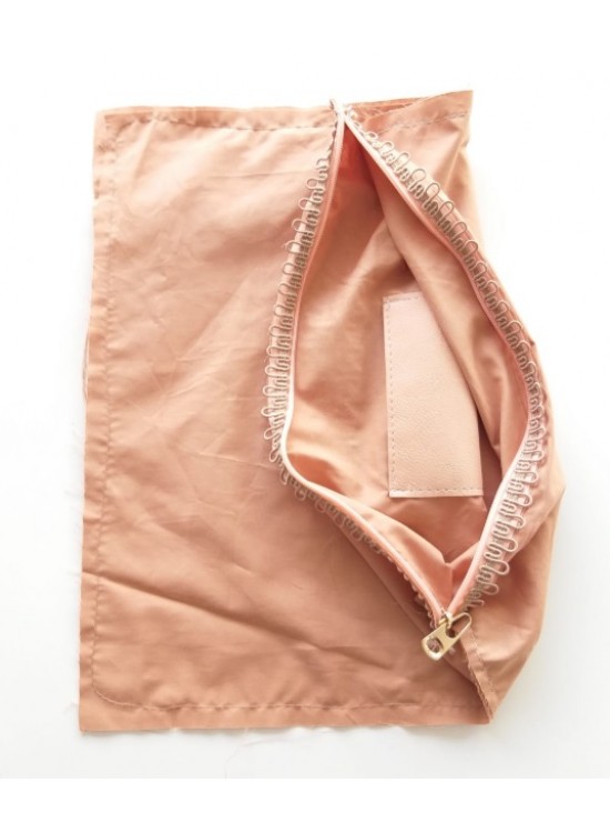 Çanta Aksesuar Sütlü Kahve Renk 38X38 Cm, Dikilmiş Halde, Fermuarlı Astar