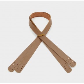 Çanta Aksesuar Sütlü Kahve Renk Gerçek Deri 70X2 Cm Çift Sap