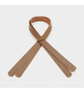 Çanta Aksesuar Sütlü Kahve Renk Gerçek Deri 70X2 Cm Çift Sap