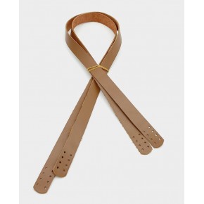 Çanta Aksesuar Sütlü Kahve Renk Gerçek Deri 80X2 Cm Çift Sap