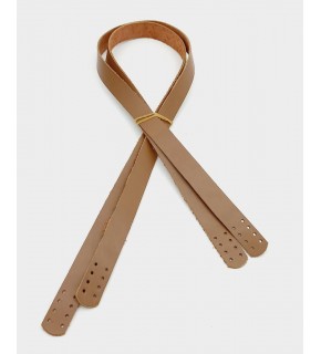 Çanta Aksesuar Sütlü Kahve Renk Gerçek Deri 80X2 Cm Çift Sap