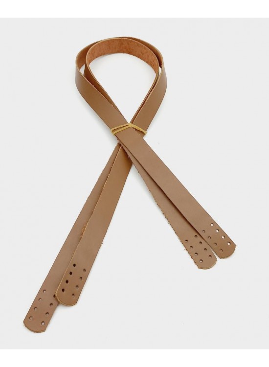 Çanta Aksesuar Sütlü Kahve Renk Gerçek Deri 80X2 Cm Çift Sap