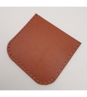 Çanta Aksesuar Taba Gerçek Deri 12x12 cm Oval Kenar Cep