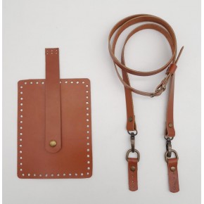 Çanta Aksesuar Taba Gerçek Deri 130x1.5 cm Ayarlı Saplı Mini Bag Çanta Seti Antik Metalli