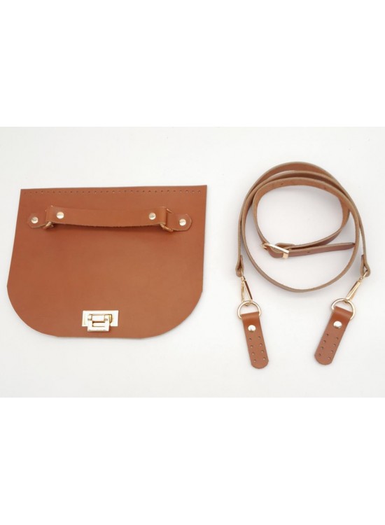 Çanta Aksesuar Taba Gerçek Deri 130x2 cm Ayarlı Saplı Çanta Çanta Seti Light Gold Metalli