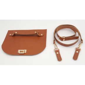 Çanta Aksesuar Taba Gerçek Deri 130x2 cm Ayarlı Saplı Çanta Çanta Seti Light Gold Metalli