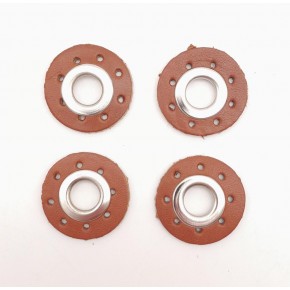 Çanta Aksesuar Taba Gerçek Derili 4 lü Kuşgözü Gümüş