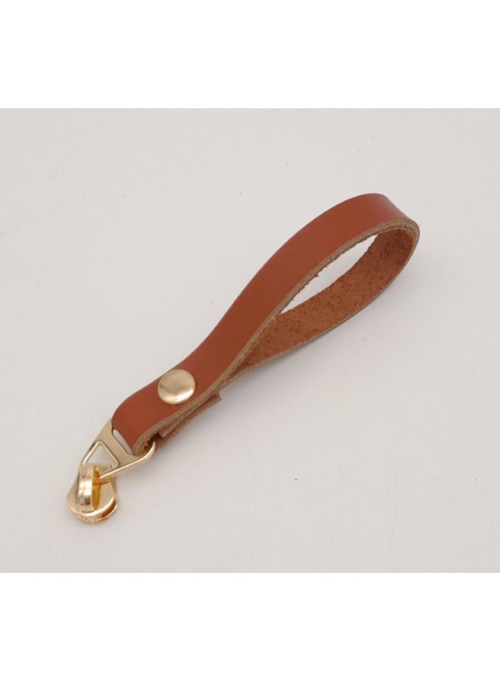 Çanta Aksesuar Taba Gerçek Derili Light Gold Döngülü Fermuar Başı