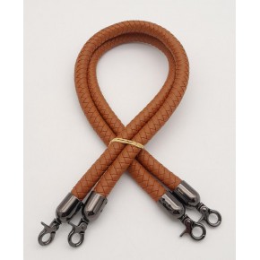 Çanta Aksesuar Taba Örme Çanta Sapı Füme Metal