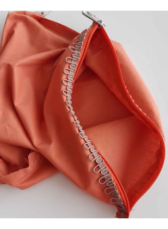 Çanta Aksesuar Taba Renk 28X28 Cm, Dikilmiş Halde, Fermuarlı Astar