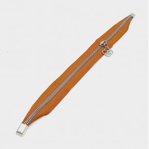 Çanta Aksesuar Taba Renk 35 Cm Stoplu Fermuar Gümüş Metal