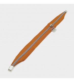 Çanta Aksesuar Taba Renk 35 Cm Stoplu Fermuar Gümüş Metal