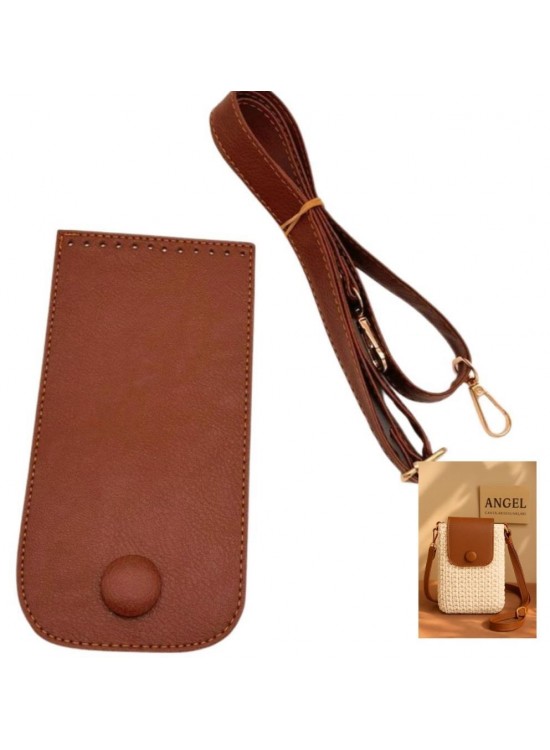 Çanta Aksesuar Taba Renk Button Model  Çanta Yapım Seti Light Gold Metalli