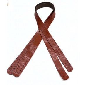 Çanta Aksesuar Taba Renk Croco Desen Deri 70x2 cm  Çift  Çanta Sapı