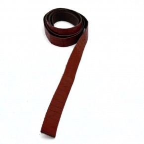 Çanta Aksesuar Taba Renk Croco Desen Gerçek Deri 100x2 cm Şerit  Deri