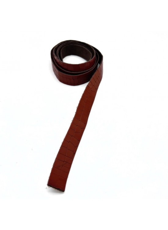 Çanta Aksesuar Taba Renk Croco Desen Gerçek Deri 100x2 cm Şerit Deri Çanta Aksesuar Taba Renk Croco Desen Gerçek Deri 100x2 cm Şerit Deri