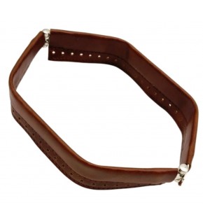 Çanta Aksesuar Taba Renk Derili Metal Çanta Ağzı 22 Cm (Gizli Burs)