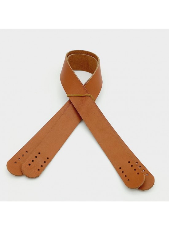 Çanta Aksesuar Taba Renk Gerçek Deri 60X3 Cm Çift Sap