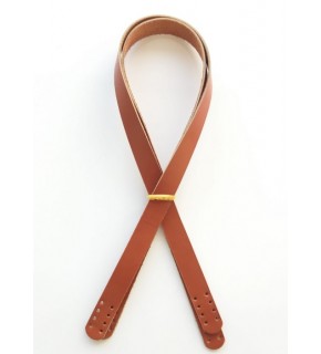 Çanta Aksesuar Taba Renk Gerçek Deri 70X2 Cm Çift Sap