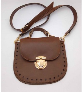 Çanta Aksesuar Taba Renk İstiridye Çanta Seti Light Gold Metal