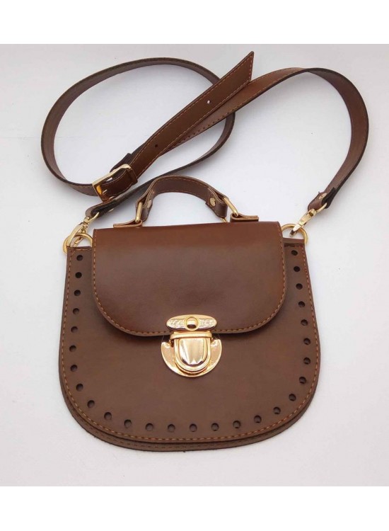 Çanta Aksesuar Taba Renk İstiridye Çanta Seti Light Gold Metal