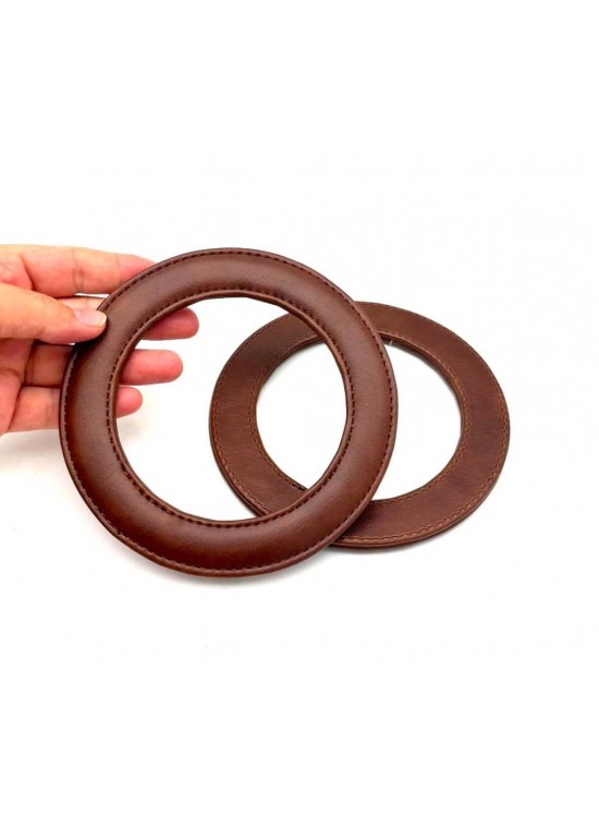 Çanta Aksesuar Taba Renk Yuvarlak 13.5 cm Suni Deri Çanta Sapı