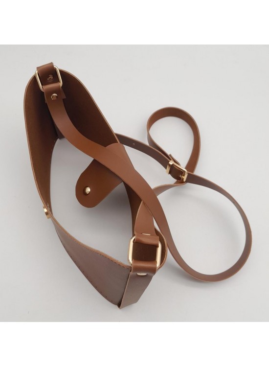 Çanta Aksesuar Taba Suni Deri 120x2 cm Çanta Saplı Deri Seti Light Gold Metalli