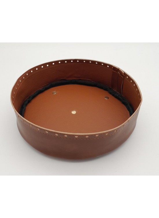 Çanta Aksesuar Taba Suni Deri 22 cm Yuvarlak Yüksek Çanta Tabanı Light Gold Metalli