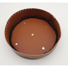 Çanta Aksesuar Taba Suni Deri 22 cm Yuvarlak Yüksek Çanta Tabanı Light Gold Metalli