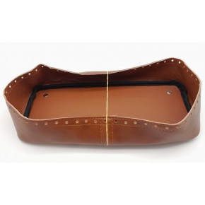 Çanta Aksesuar Taba Suni Deri 28x13 cm Yüksek Çanta Tabanı Gümüş Metalli