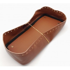 Çanta Aksesuar Taba Suni Deri 28x13 cm Yüksek Çanta Tabanı Light Gold Metalli