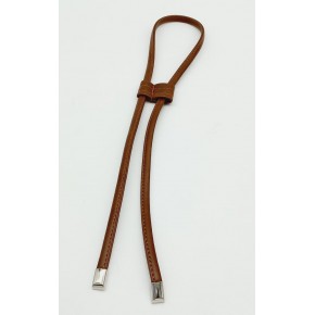 Çanta Aksesuar Taba Suni Deri Dikişli Büzgü Gümüş Metalli