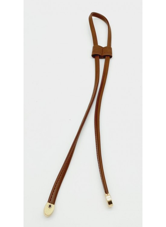 Çanta Aksesuar Taba Suni Deri Dikişli Büzgü Light Gold Metalli