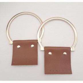 Çanta Aksesuar Taba Suni Derili 11x9 cm Metal Sap Light Gold Metal