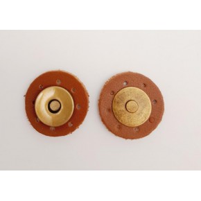 Çanta Aksesuar Taba Suni Derili Mıknatıslı Çıtçıt Antik Metalli